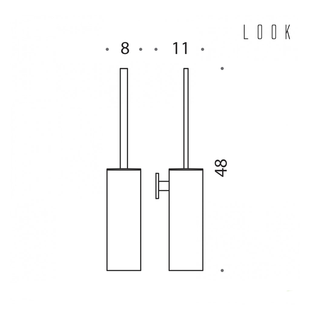 Porta scopino in abs collezione Look  di Colombo Design