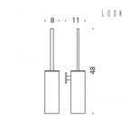 Porta scopino in abs collezione Look  di Colombo Design