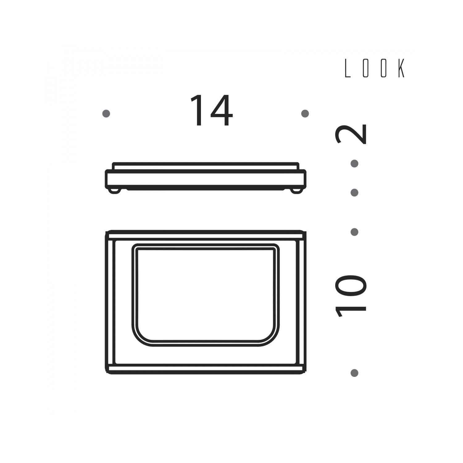 Porta sapone d'appoggio nero collezione Look di Colombo Design