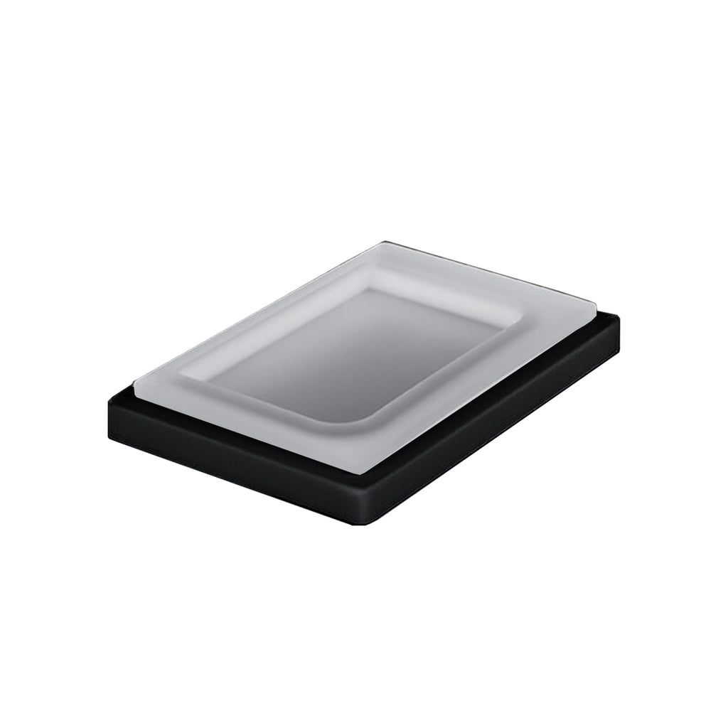 Porta sapone d'appoggio nero collezione Look di Colombo Design