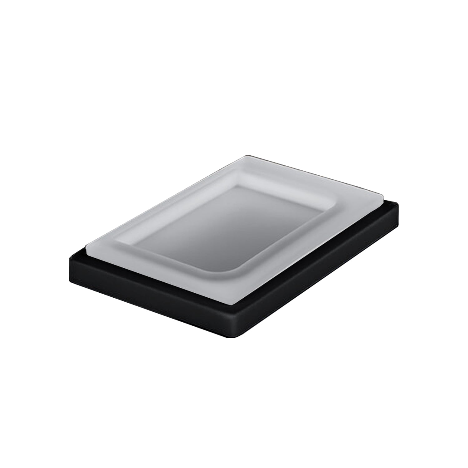 Porta sapone d'appoggio nero collezione Look di Colombo Design