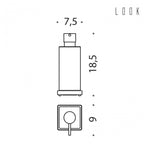 Spandisapone d'appoggio nero opaco collezione Look di Colombo Design