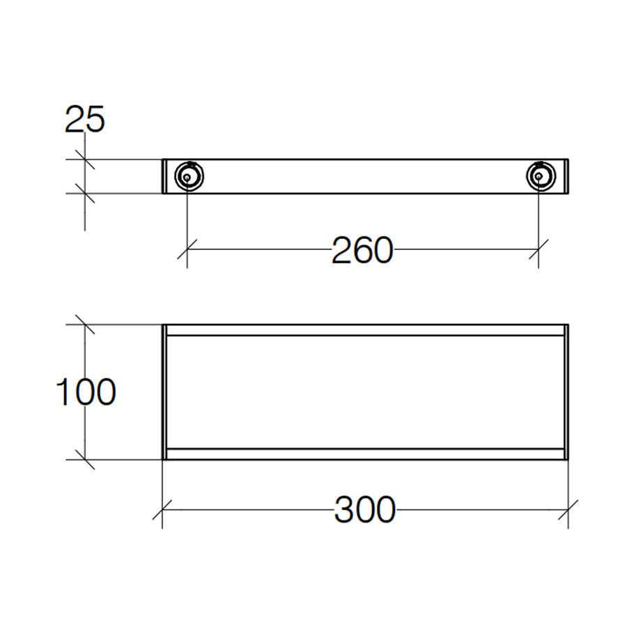 Porta asciugamani o porta accessori 300 mm in ottone cromato Skuara di Lineabeta