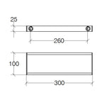 Porta asciugamani o porta accessori 300 mm in ottone cromato Skuara di Lineabeta