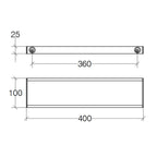 Porta asciugamani o porta accessori 400 mm in ottone cromato Skuara di Lineabeta