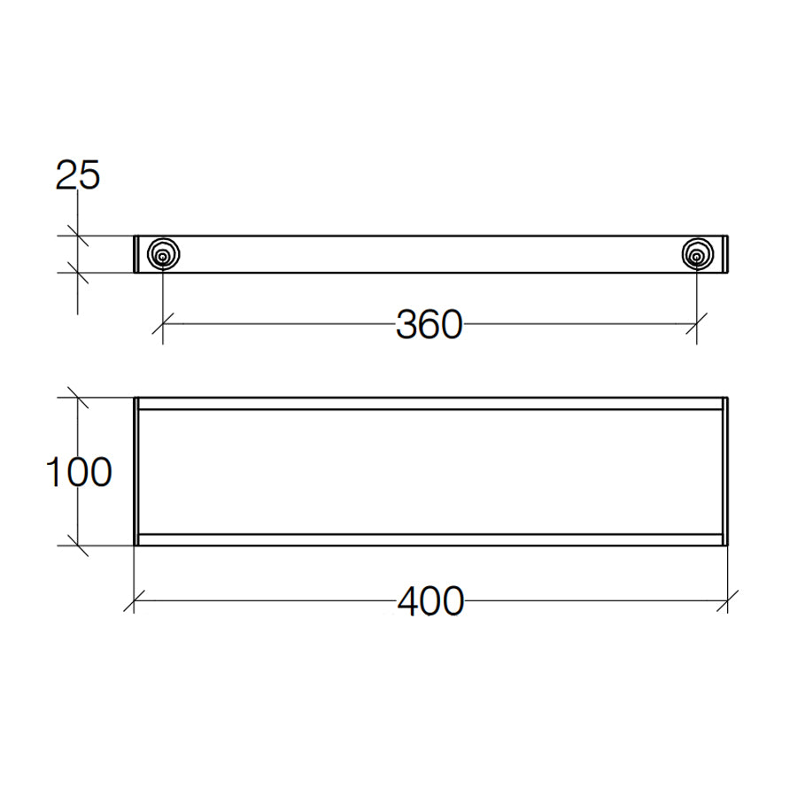 Porta asciugamani o porta accessori 400 mm in ottone cromato Skuara di Lineabeta