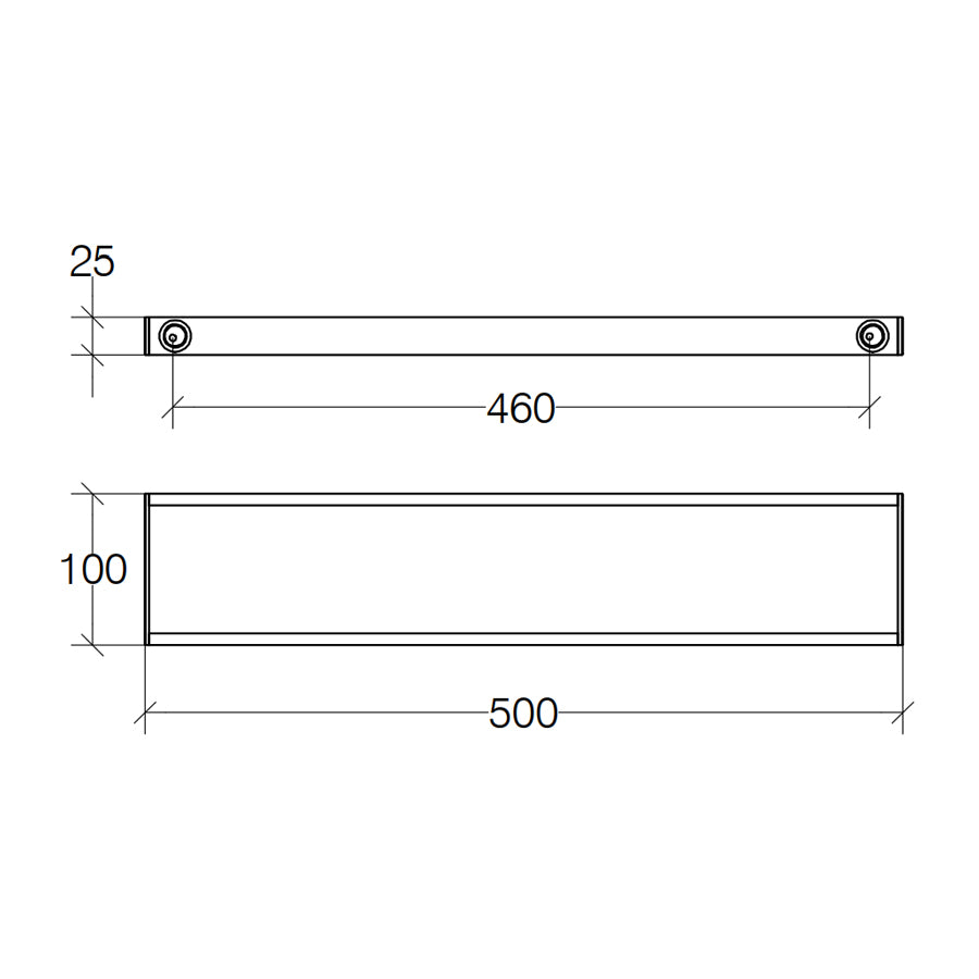 Porta asciugamani o porta accessori 500 mm in ottone cromato Skuara di Lineabeta
