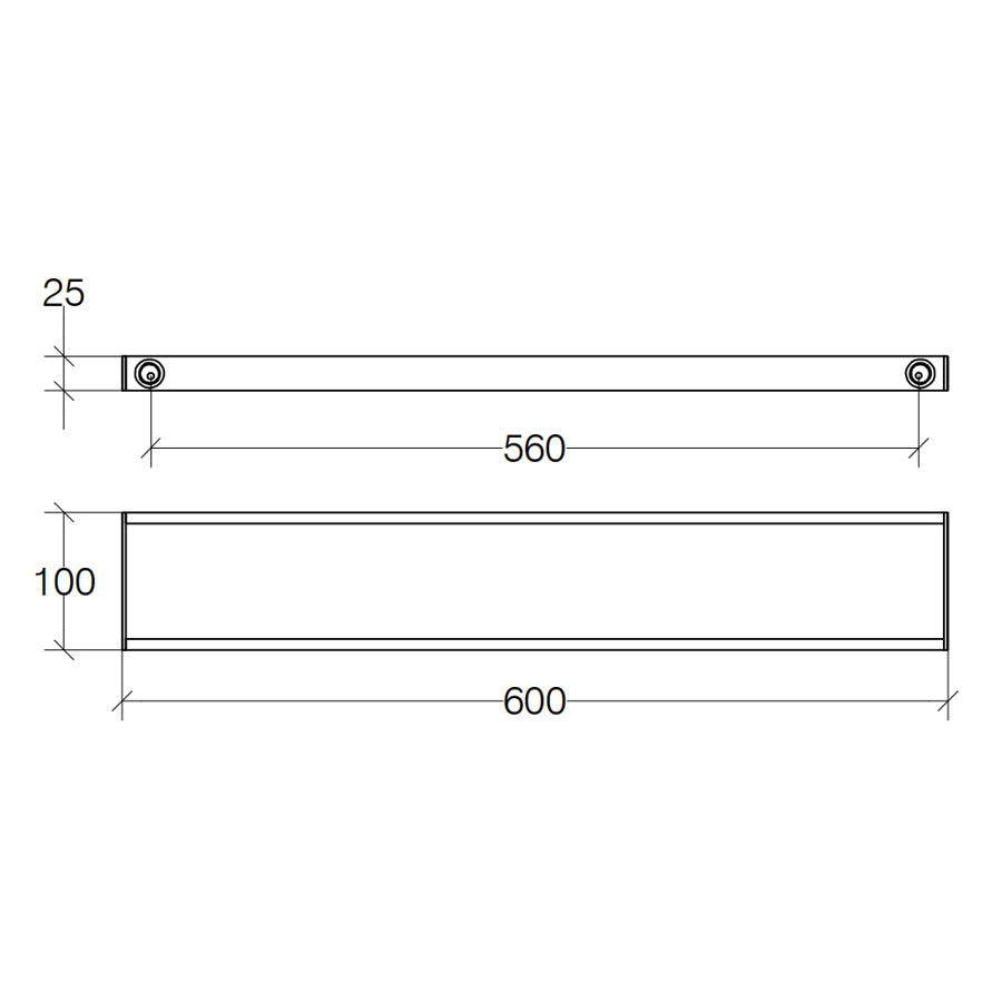Porta asciugamani o porta accessori 600 mm in ottone cromato Skuara di Lineabeta
