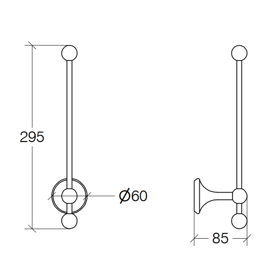 Asta porta carta igienica con riserva di Lineabeta serie Venessia in ottone Oro