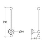 Asta porta carta igienica con riserva di Lineabeta serie Venessia in ottone Oro