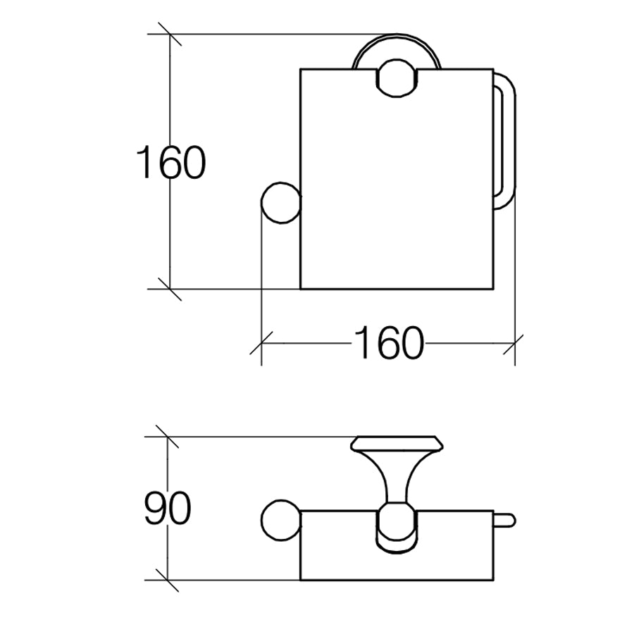 Portarotolo coperto Lineabeta modello Venessia in Ottone Cromo