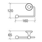 Porta carta igienica a gancio di Lineabeta serie Venessia in ottone Oro