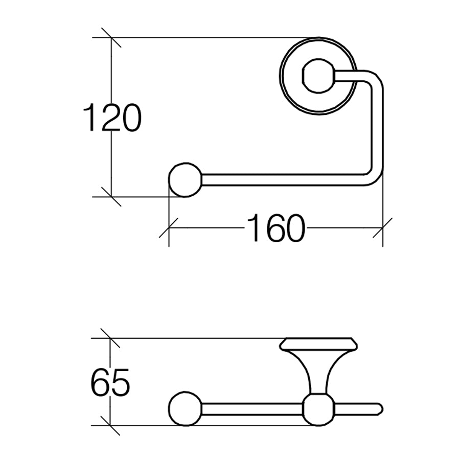 Porta carta igienica a gancio di Lineabeta serie Venessia in ottone Oro