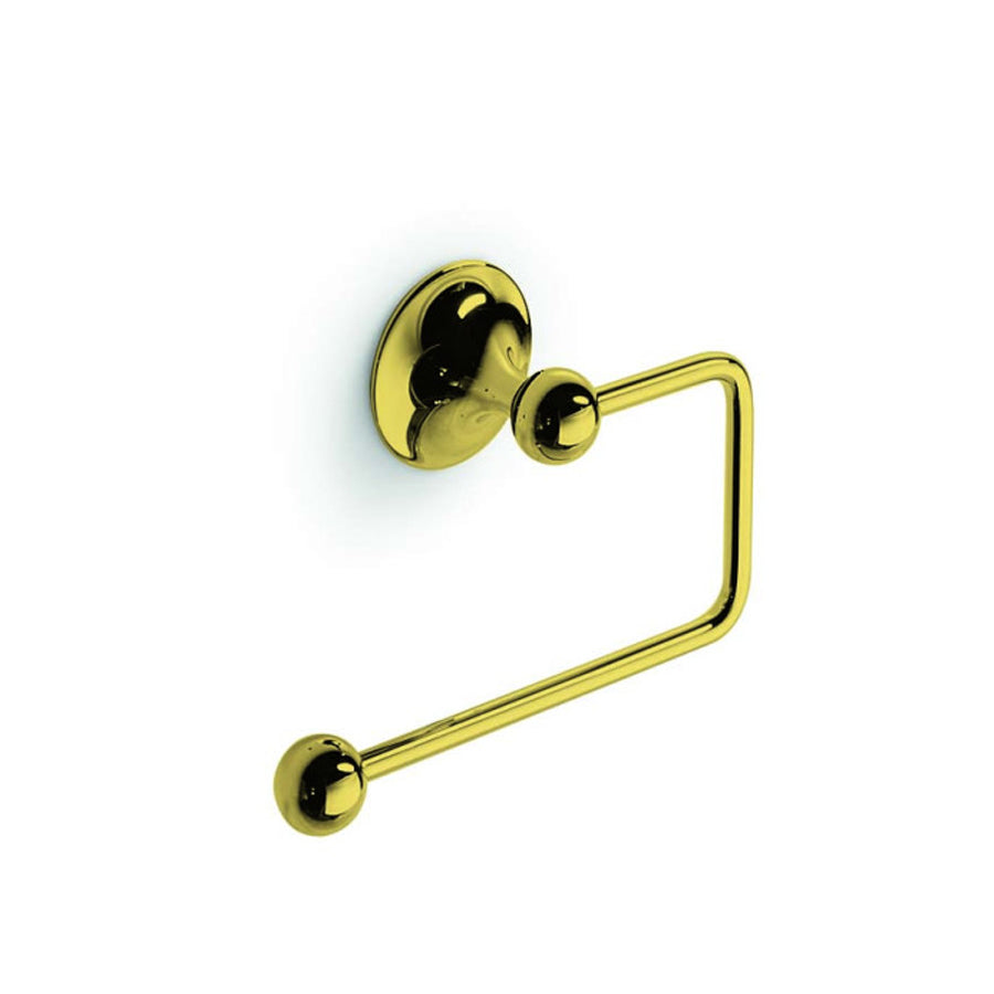 Porta carta igienica a gancio di Lineabeta serie Venessia in ottone Oro