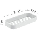 Portaoggetti doccia Rettangolare Outline in Acciaio Inox AISI 304 di Gedy - Bianco Matt