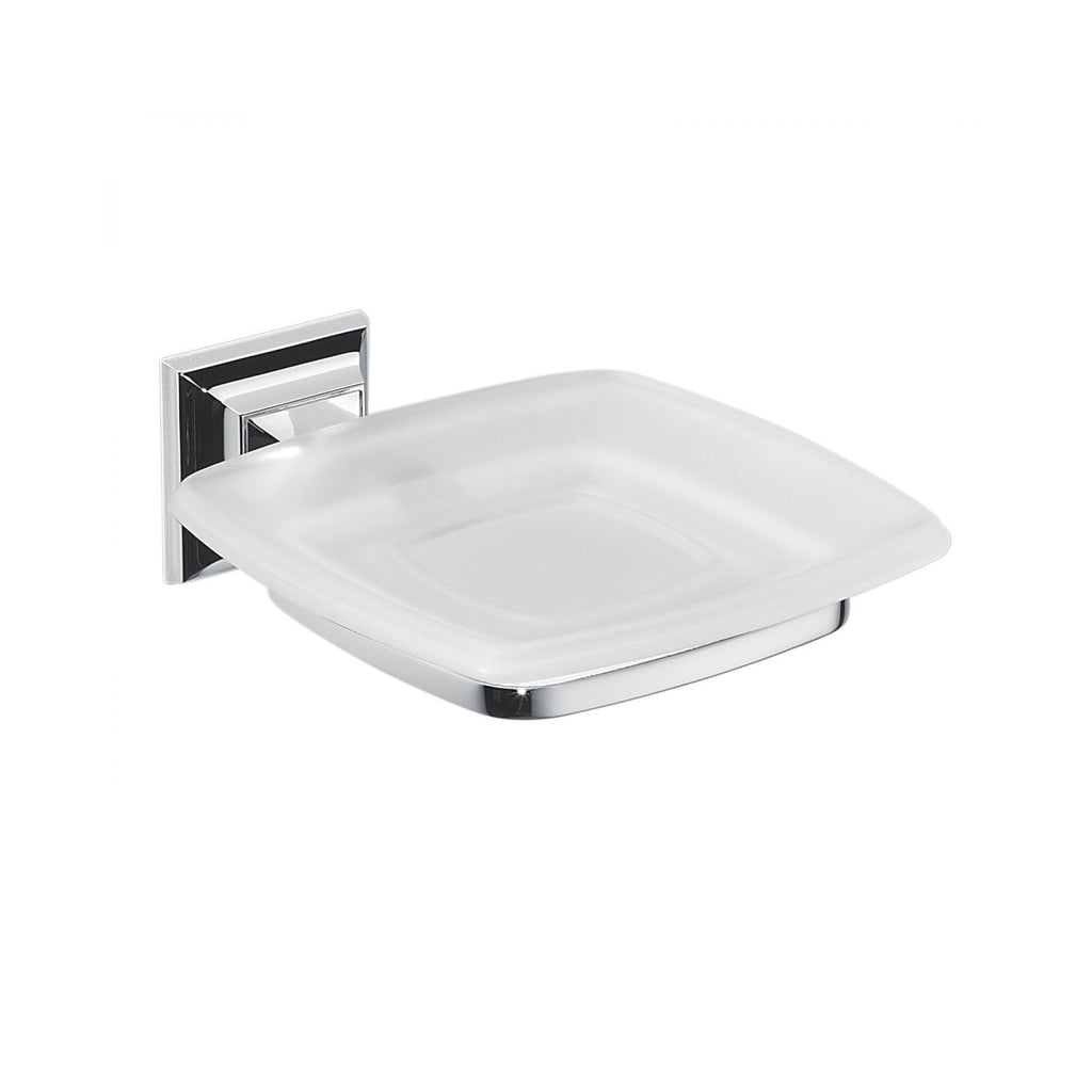 Porta sapone in ottone cromato e vetro collezione Portofino di Colombo Design