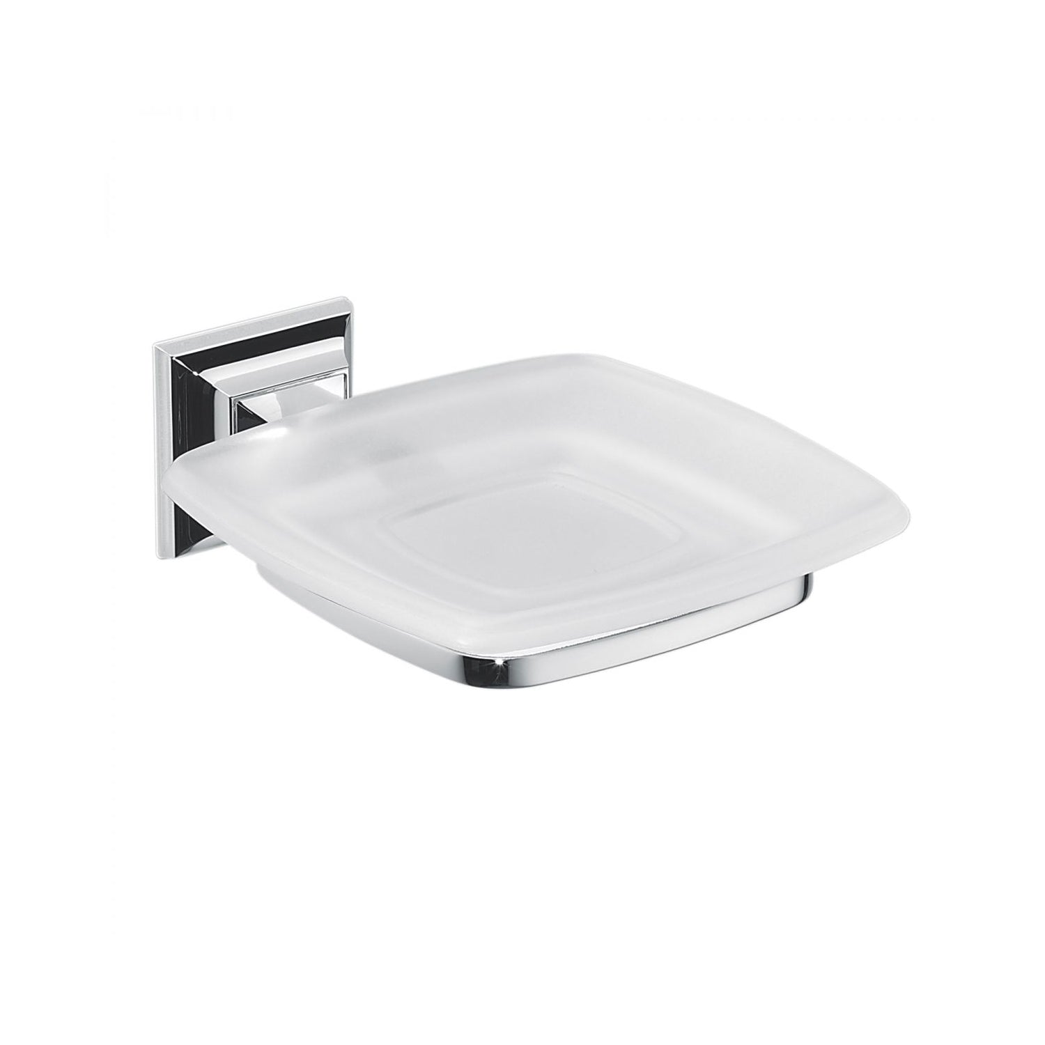 Porta sapone in ottone cromato e vetro collezione Portofino di Colombo Design