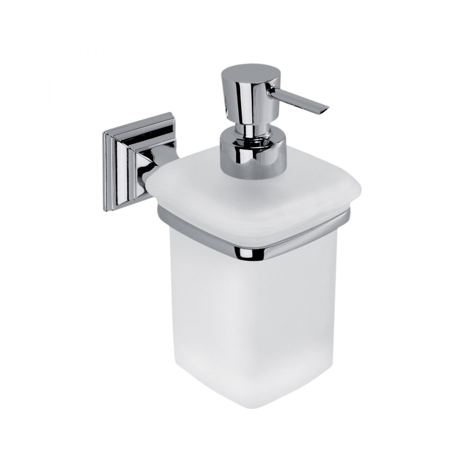 Spandisapone in ottone cromato e vetro acidato collezione Portofino di Colombo Design