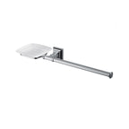Porta sapone con porta salvietta bidet destro in ottone e vetro Portofino di Colombo Design