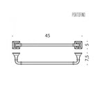 Porta salvietta 45cm in ottone cromato collezione Portofino di Colombo Design
