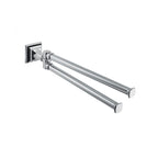 Porta salvietta doppio a snodo in ottone cromato collezione Portofino di Colombo Design