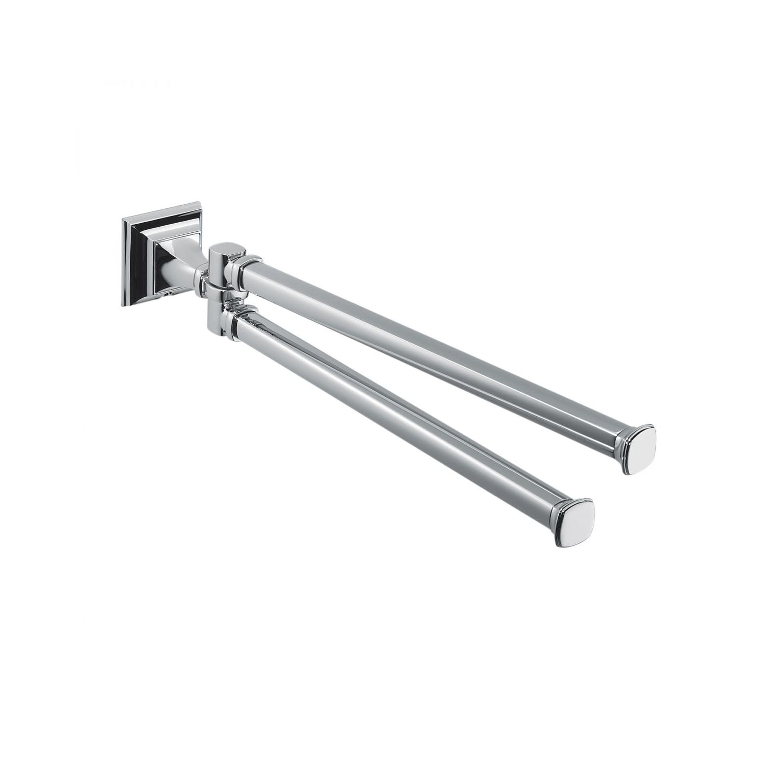 Porta salvietta doppio a snodo in ottone cromato collezione Portofino di Colombo Design
