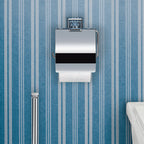 Porta rotolo coperto in ottone cromato collezione Portofino di Colombo Design