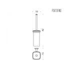 Porta scopino in ottone cromato e vetro collezione Portofino  di Colombo Design
