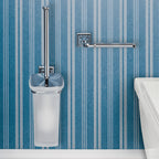 Porta scopino in ottone cromato e vetro collezione Portofino  di Colombo Design