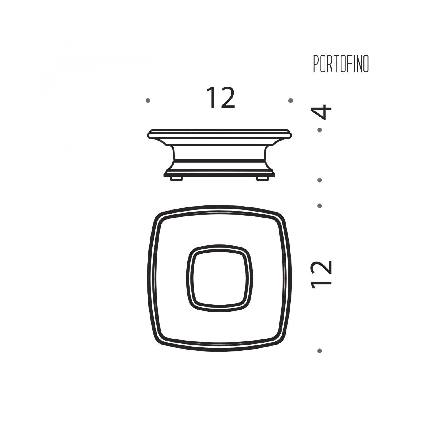 Porta sapone d'appoggio in ottone cromato e vetro collezione Portofino di Colombo Design