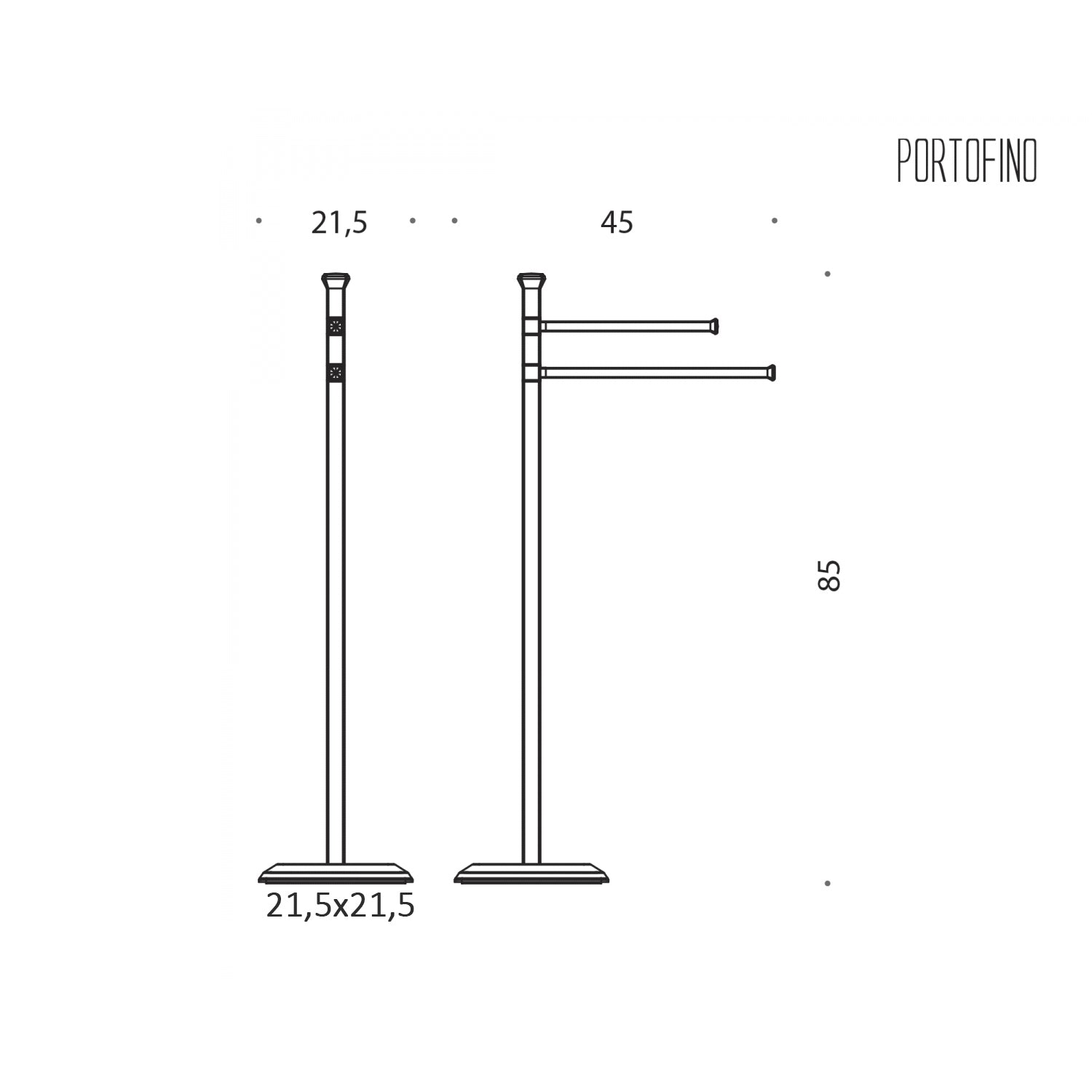 Piantana in ottone cromato Portofino di Colombo Design