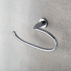 Portasalviette ad Anello in ottone cromato Colombo Design collezione Basic Con fissaggio a tassello e ad incollo con kit opzionale