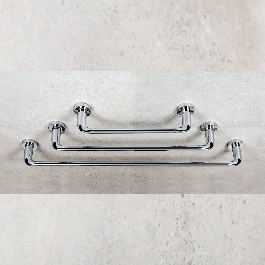 Porta salviette cm 31 in ottone cromato Colombo Design collezione Basic Con fissaggio a tassello e ad incollo con kit opzionale