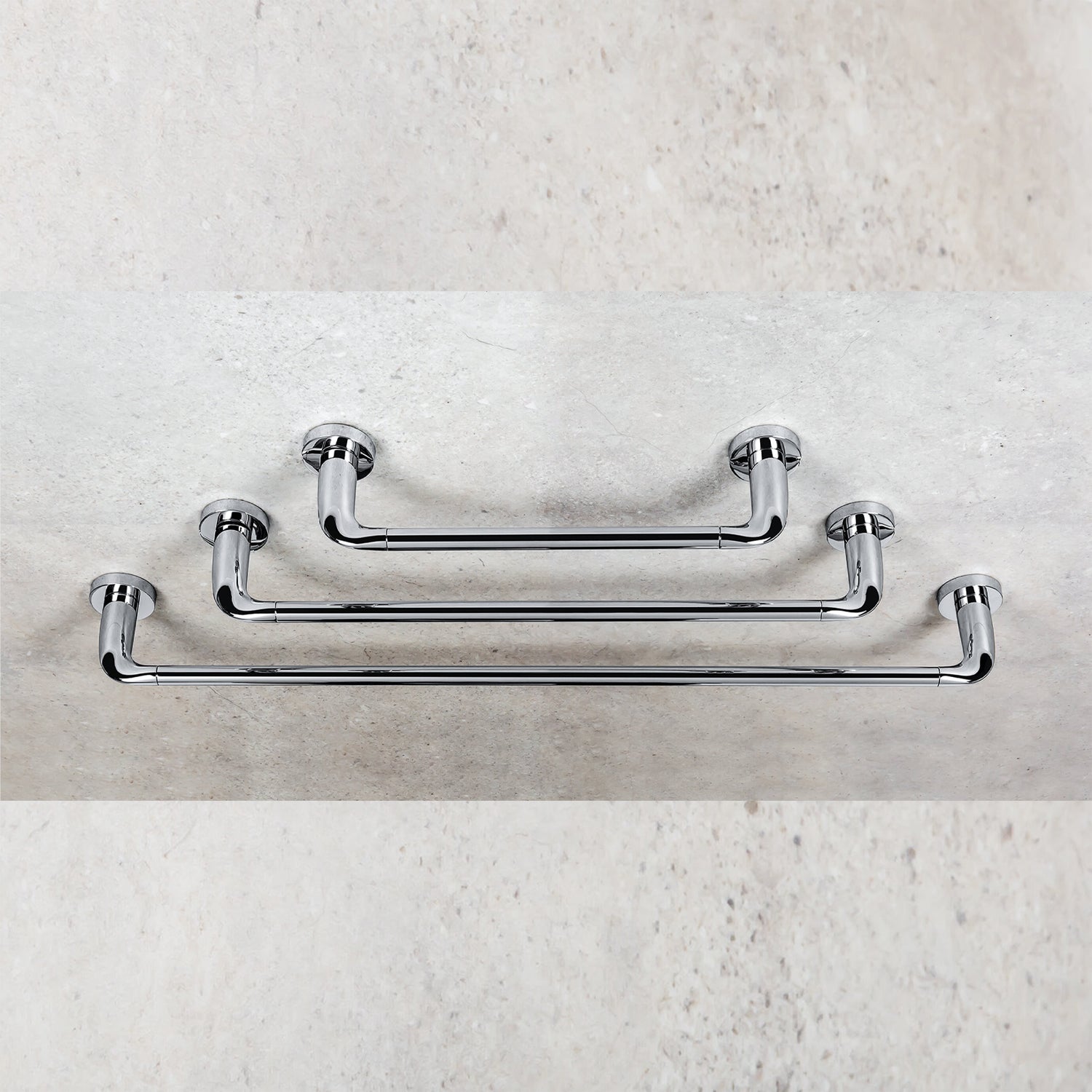 Porta salviette cm 31 in ottone cromato Colombo Design collezione Basic Con fissaggio a tassello e ad incollo con kit opzionale