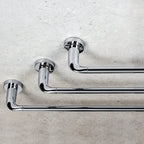 Porta salviette cm 46 in ottone cromato Colombo Design collezione Basic Con fissaggio a tassello e ad incollo con kit opzionale