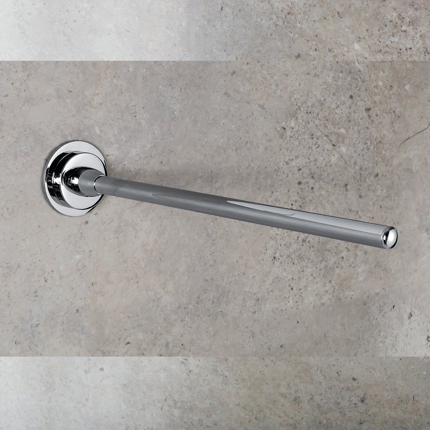 Porta salviette fisso cm 34 in ottone cromato Colombo Design collezione Basic Con fissaggio a tassello e ad incollo con kit opzionale