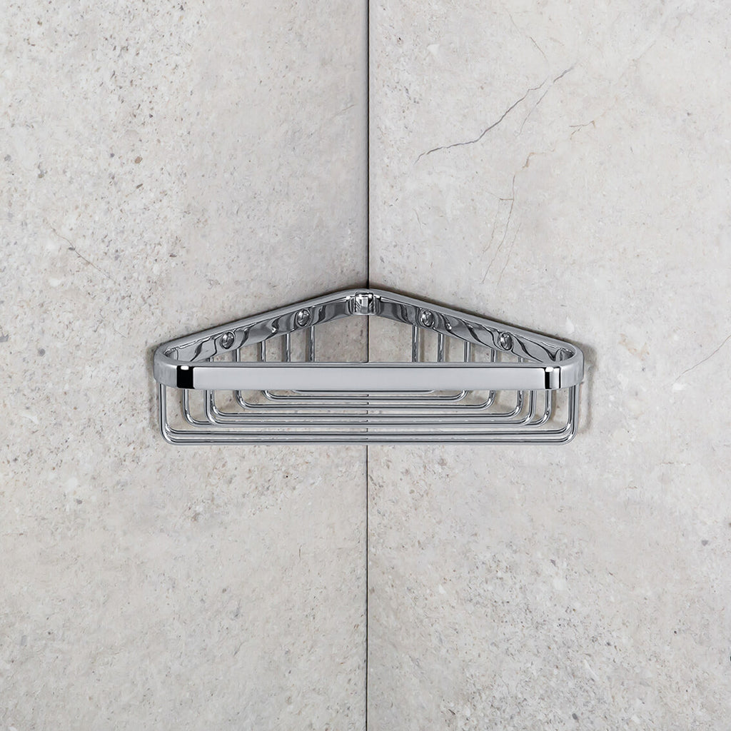 Angolare doccia 20X11 cm angolare in ottone cromato Colombo Design collezione Basic Con fissaggio a tassello