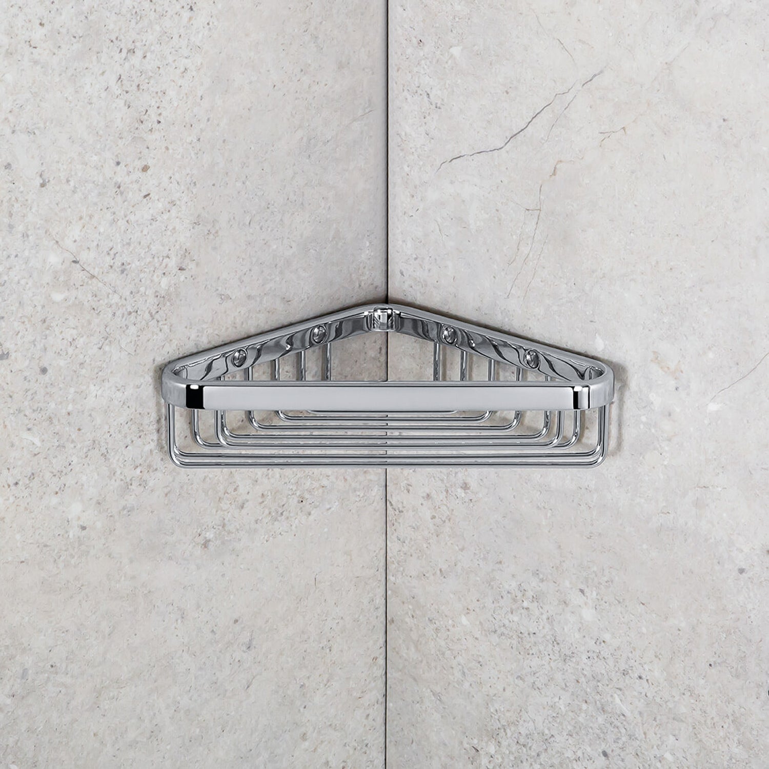 Angolare doccia 20X11 cm angolare in ottone cromato Colombo Design collezione Basic Con fissaggio a tassello