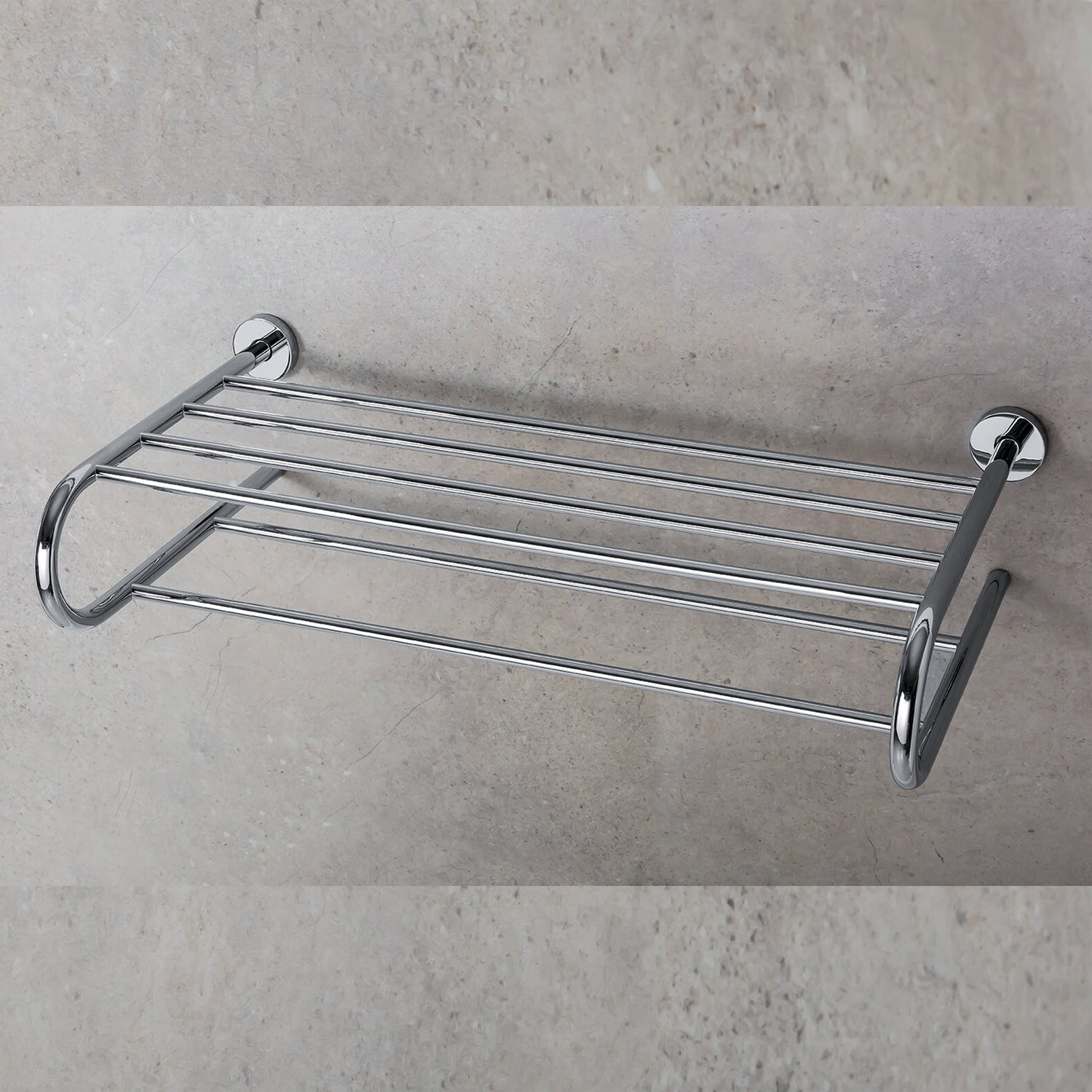 Rack porta salviette in ottone cromato Colombo Design collezione Basic Con fissaggio a tassello