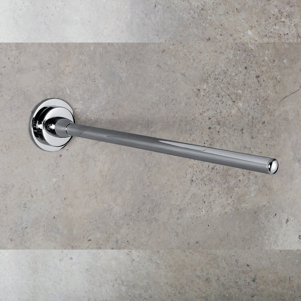 Porta salviette fisso cm 34 Nero Opaco Colombo Design collezione Basic Con fissaggio a tassello e ad incollo con kit opzionale