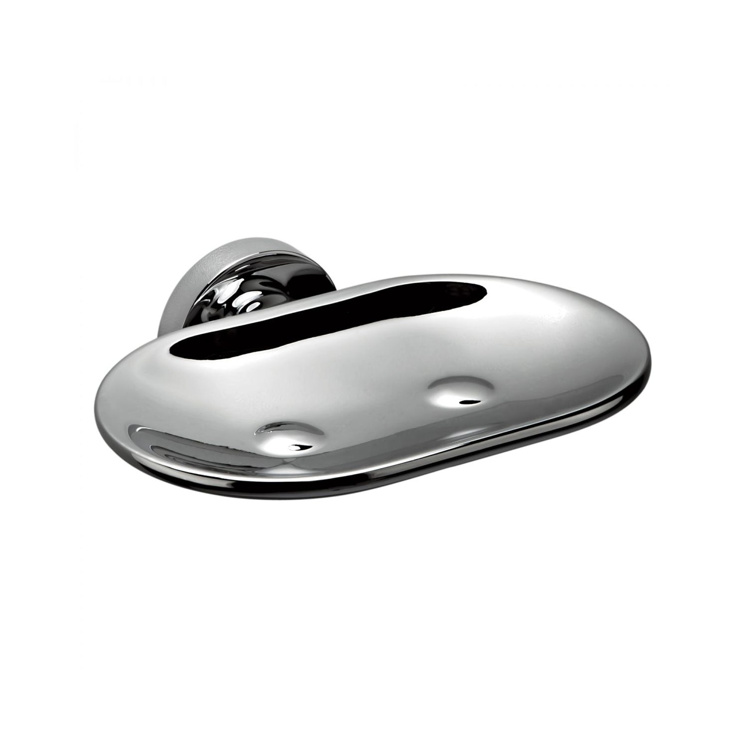 Porta sapone inamovibile in ottone cromato Colombo Design collezione Basic Con fissaggio a tassello