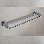 Porta salviette doppio in ottone cromato Colombo Design collezione Basic Con fissaggio a tassello