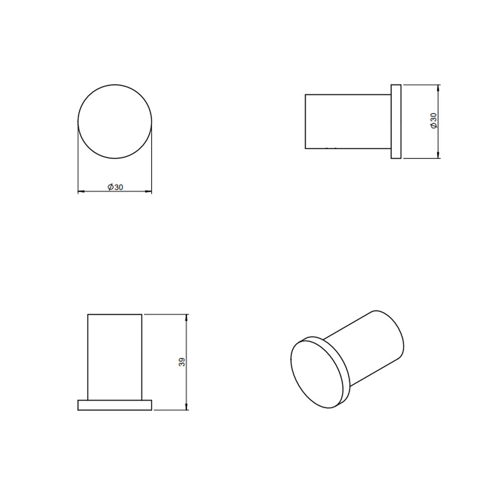 Appendino a muro in acciaio della collezione 'Logic' by Cosmic 3x4x3 cm - Lucido