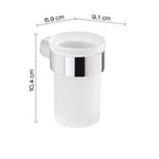 Portaspazzolini a muro in Ottone e Cromall Gedy serie Pirenei - Cromato