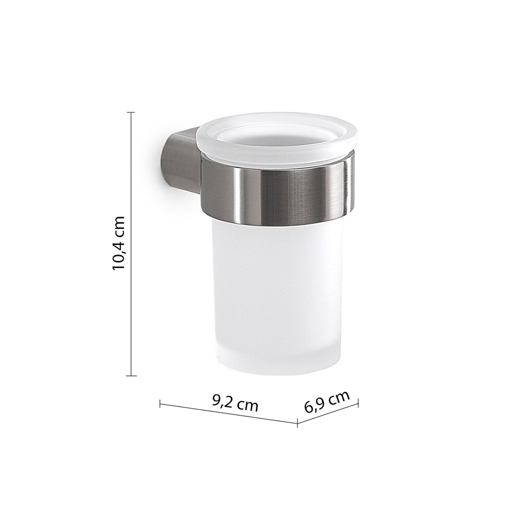 Portaspazzolini a muro in Ottone e Cromall Gedy serie Pirenei - Spazzolato