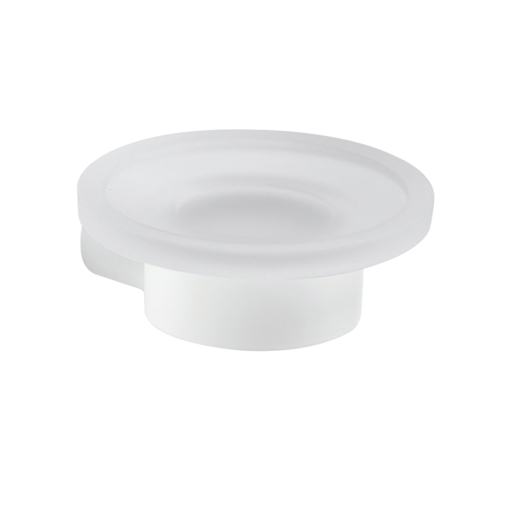 Portasapone a muro in Ottone e Cromall di Gedy serie Pirenei - Bianco Matt