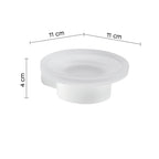 Portasapone a muro in Ottone e Cromall di Gedy serie Pirenei - Bianco Matt