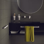 Portasapone a muro in Ottone e Cromall di Gedy serie Pirenei - Bianco Matt