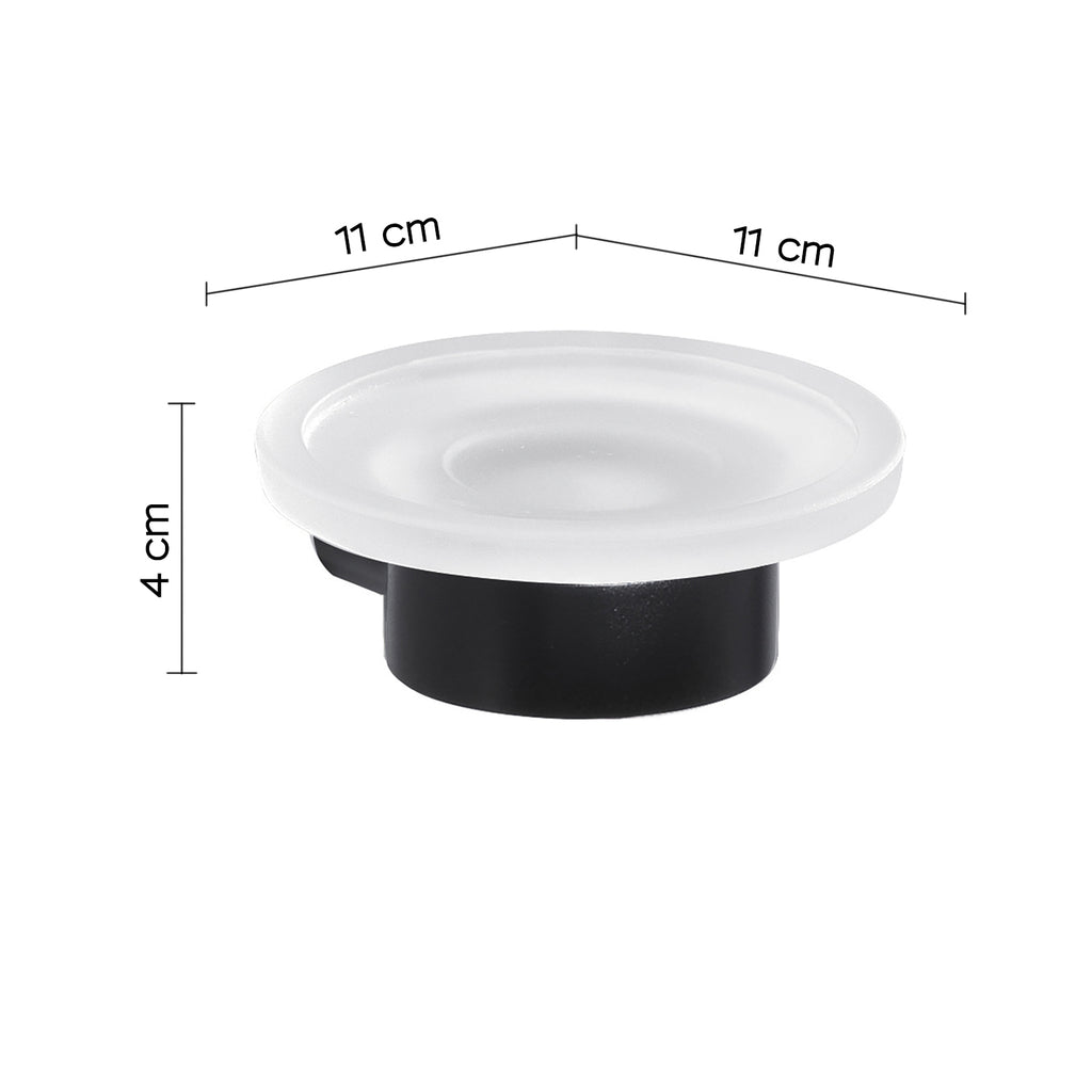Portasapone a muro in Ottone e Cromall di Gedy serie Pirenei - Nero Matt