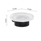 Portasapone a muro in Ottone e Cromall di Gedy serie Pirenei - Nero Matt